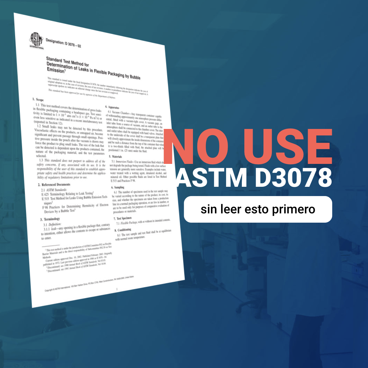 NO USE ASTM D 3078 -02 sin leer esto primero