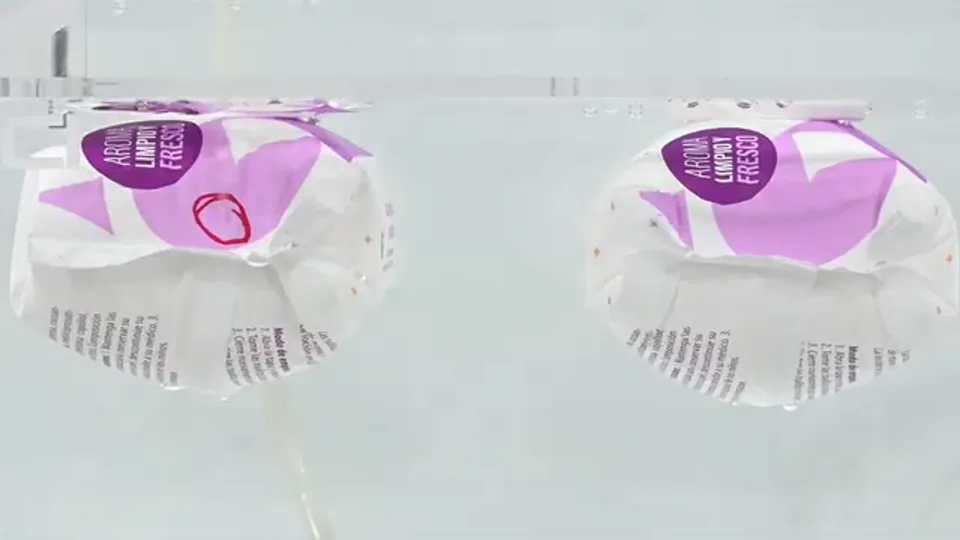 Prueba de fugas por emisión de burbujas en empaques flexibles grandes