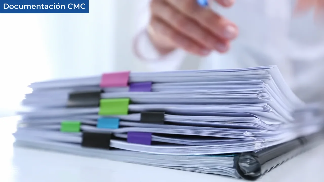 Documentación CMC regulatoria que controla un método registrado de prueba de fugas