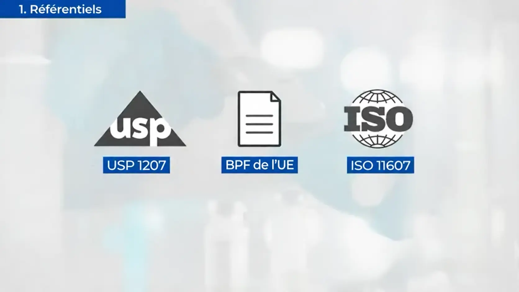 Référentiels USP 1207, EU GMP Annex 1 et ISO pour l’intégrité des emballages