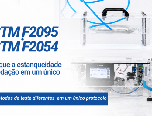 Teste de pressurização interna + teste de explosão. Um único protocolo.