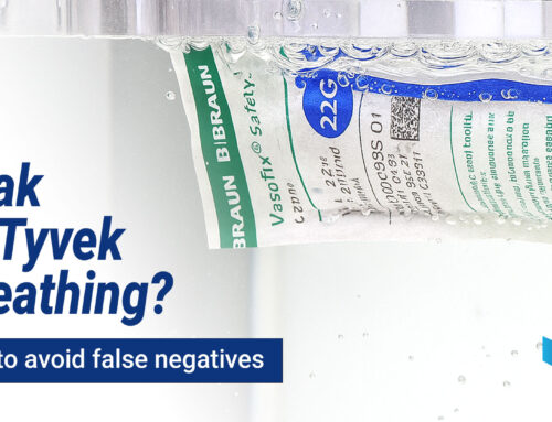 ASTM F2096: Recommended adjustment for leak testing with Tyvek