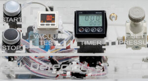 Semi-automatic timer control system for CDV vacuum chamber Model P