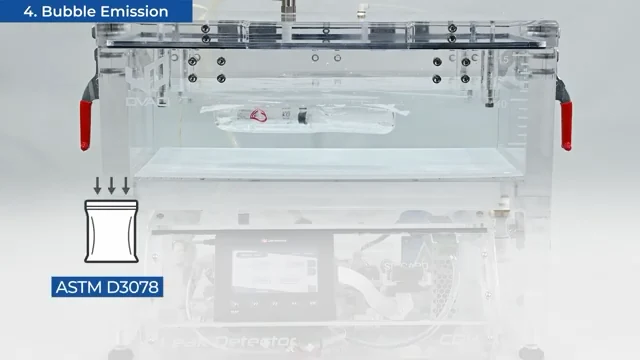 ASTM D3078 bubble emission leak testing with a DVACI vacuum chamber