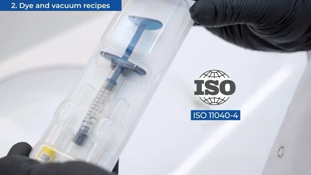 ISO dye ingress testing reference for prefilled syringe packaging