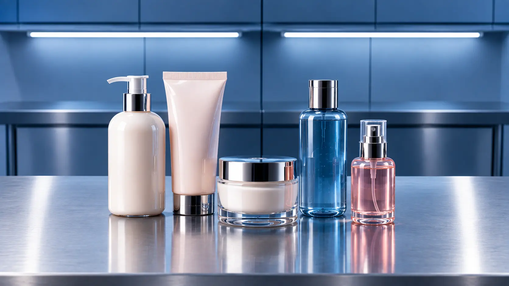 Vacuum chamber leak testing for cosmetic bottles tubes and containers